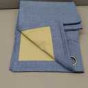 MIULEE 2 Panels Blackout Curtains Polyester Texture Opaque Curtains for Bedroom 100% Blackout Thermal Insulated Dusty Blue Curtains 90 Inches Long for Living Room