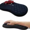 Road Mouse Pad for Car Mouse with Wrist Rest, Ergonomic Mousepad for Wrist Pain Relief with Wrist Support, 12L x 8W inches