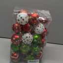 Christmas Ornaments Balls - 30 Pcs 2.4 Inch Shatterproof Plastic Christmas Balls Sets, Red Green & White Small Christmas Tree Ball Hanging Ornaments for Holiday Wreath Party Christmas Tree Decor (E)