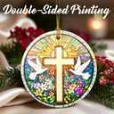 6 x Cross Christmas Ornaments: Christmas Tree Decorations, Easter Faith Home Decor, Stocking Stuffers, Gift Ideas, Xmas Gift, Christian Gifts & Cross Gifts for Religious