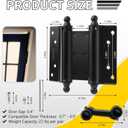 3" Double Action Spring Hinges, 4 Pack Self Closing Door Hinges for Indoor/Outdoor Saloon Cafe Pub Swinging Doors, Cold Rolled Steel, Including Pins and Screws