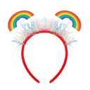 3 x Gay Pride Rainbow Hairband Sparkle Tassel Head Bopper Hair Decorations Colorful Hoop for Women Girls Kids Pride Parades Festival Headdress Accessories 1PCS