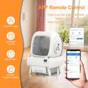 Automatic Cat Litter Box Self Cleaning - App Control, Cat Toilet Records, Suitable for Big Cats, Medium Cats, Kittens and Multi-Cat Families, Anti-Pinch, Low NoiseAssembly Required- White