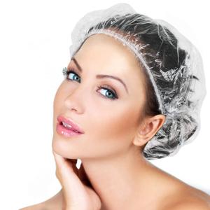 Disposable Shower Caps 100 Pcs - Multi-Purpose Thickening Elastic Bath Cap Plastic Waterproof Clear Shower Caps Bath Shower Hair Caps Women Spa,Home Use, Hotel and Hair Salon, Portable Travel(18.1") (Small (Pack of 100))