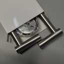 2 Pack Adjustable Towel Bar, HOMOTEK Economic Bathroom Towel Holder Rod from 12 Inch to 22 Inch Single Towel Racks, Wall Mount Towel Rail, Towel Hanger Hook for Kitchen(Brushed Stainless Steel)