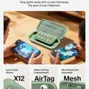 Belkin Nintendo Switch 2 Case, Travel Bag w/AirTag Holder & Storage Pocket for Up to 12 Game Cards - Portable, Lightweight Carrying Case w/Hard Shell, Soft Interior, Switch 2 Accessories - Sage