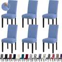 Fafua Chair Covers, Stretch Kitchen Chair Covers/Dining Room Chair Covers Set of 6, Removable Washable Dining Chair Slipcovers for Home, Hotel, Banquet