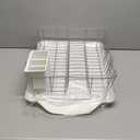 Farberware Classic Large Rust Resistant Full Dishrack with Removable 3 Compartment Flatware Caddy, Andlged Drain Board, 3-Piece, White