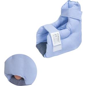 EZ Assitive Heel Protector Sleeves  Open Heel Design for Pressure Relief, Adjustable Straps, Soft & Breathable Fabric, Fits Both Feet (1pc)  Ideal for Bedridden, Elderly & Diabetic Care (Blue)
