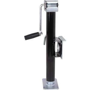 NBJINGYI 5000LB Capacity Trailer Jack - 15" Lift Range, Swivel Design with Locking Pin, Side Wind Handle & Foot Plate, Weld-On Mount, Black Powder Coated Finish