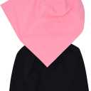 JHYWELL Cotton Beanie Hat Jersey Soft Skull Caps Lightweight Sleep Cap Running Beanies Light Weight Chemo Hat for Men & Women (Black & Pink)