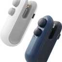 2Pcs Mini Bag Sealer with Cutter and Magnet,Rechargeable Mini Bag Sealer and Cutter,Household Hand Pressure Portable Snack Plastic Heat Sealing Machine for Snacks,Food Freshness Storage (White+Blue)