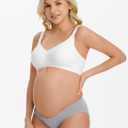Angelhood 6 Pack Womens Cotton Maternity Underwear,Healthy Maternity Pregnancy Panties Postpartum Mother Under Bump Underwear, S