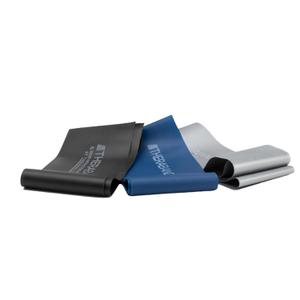 THERABAND Resistance Bands Set, Professional Elastic Band For Upper & Lower Body Exercise, Strength Training without Weights, Physical Therapy, & Pilates, Blue & Black & Silver, Advanced