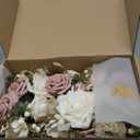 Ling's moment Ivory Wedding Table Centerpieces Boho Mini Bridesmaid Bouquets Set of 6 Floral Centerpieces for Wedding Reception Table Decorations (Neutral Dusty Rose)