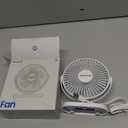 Gaiatop USB Desk Fan, 5.5 Inch Small Quiet Powerful 3 Speeds 90 Rotate, Personal Mini Portable Desktop Table Fans, Cooling for Home Office Car Travel Indoor Outdoor White