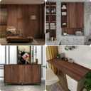 Walnut Wood Grain Contact Paper for Countertops Cabinets Thicken Wood Peel and Stick Wallpaper Waterproof Removable Self-Adhesive Vinyl Sticker Paper Faux Wooden Look Decor Roll 16x78 inch