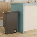 simplehuman 40 Liter / 10.6 Gallon Slim Kitchen Step Trash Can With Secure Slide Lock, Grey Plastic