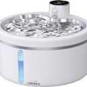 Wireless Cat Water Fountain with Stainless Steel Tray, 84oz/2.5L Pet Fountain for Cats Inside, Cat Fountain for Drinking with Motion Sensor, Ultra Quiet Pump for Pets&Small Animals (84oz+2Filters)