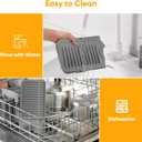 24'' Longer Faucet Mat for Kitchen Sink Splash Guard[7 Slope Fast Self-draining][Snap Lock Fit]Kitchen Sink Faucet Mat Splash Guard Kitchen Sink Area Water Splash Guard Behind Faucet Draining Mat