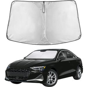 EcoNour Windshield Sunshade Compatible for Audi A3 2022-2023 2024 2025, Sun Visor for Front Windshield & Window Sun Shade Cover, UV Heat Blocker & Protector, Car Accessories