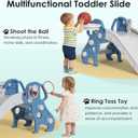 BIERUM Toddler Slide, 4 in 1 Kids Slide for 1-3 Indoor Outdoor, 45.3"x15.7"x19.7"