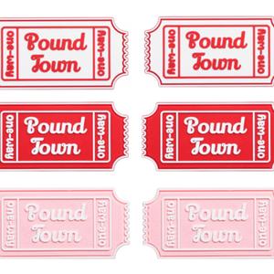 3 x Kosiz 6 Pcs Valentine Ticket Gift Silicone One Way Ticket Valentine Ticket Romantic Love Relationship Anniversary Tickets Gift for Him Her Husband Wife Boyfriend Girlfriend Partner (Pink, Red, White)