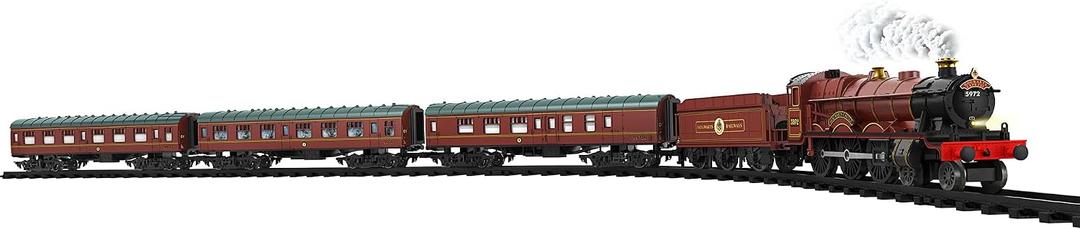 Lionel Hogwarts Express Battery O Gauge Toy Train Set with Remote, Locomotive, Train Cars, & Track with Authentic Train Sounds, Lights, & Water Vapor Smoke Effects for Kids 4+