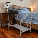 step2bed Deluxe Bed Rails for Elderly Adults - Adjustable Height Bed Safety Rail for Seniors with Cane Holder, LED Light, Mesh Bag, Handicap Grab Bars and More - Premium Bed Side Step Assist Device