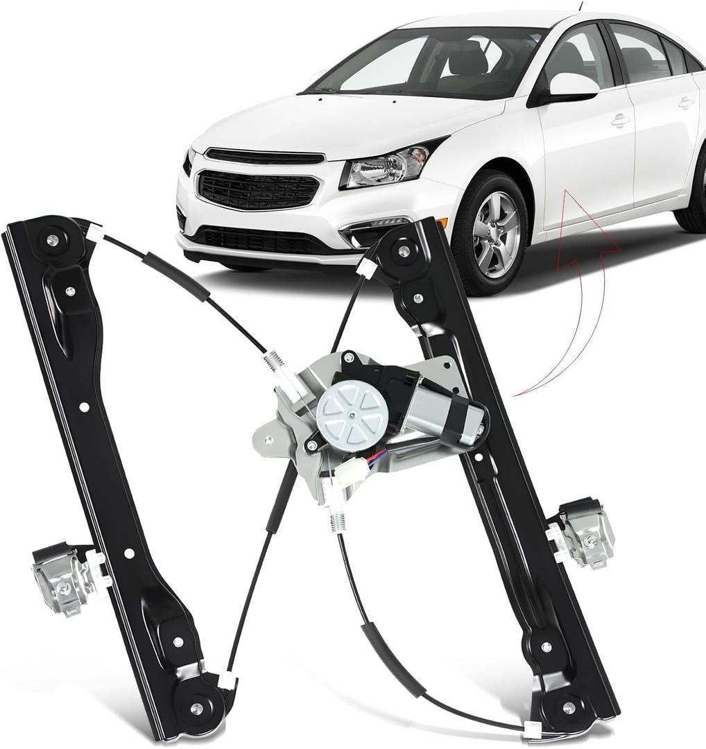 751-739 Front Left Driver Side Power Window Regulator with Motor Fit for 2012-2015 Chevy Cruze 2016 Cruze Limited (2 Pins Terminal Connector Only) W/O Anti-Pinch 95382556