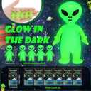 2 x CroBlissful Mini Alien Figures Glow in The Dark Small Little Tiny Aliens Figurine to Hide and Seek for Space Party Favor Prank Rubber Toys Bulk Gifts Goodie Bag Fillers Cake Topper (UFO, 60 Pcs)