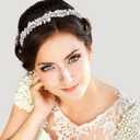 Oriamour Crystal Wedding Headband For Bride Bridal Headpieces For Girls Rhinestone Hairband For Birthday, Party, Prom (Silver)