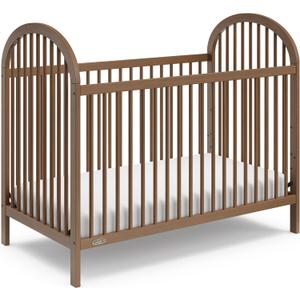 Graco Olivia 3-in-1 Convertible Crib GREENGUARD Gold Certified, 100% Solid Wood, Fits Standard Baby Crib Mattress, Converts to Toddler Bed and Daybed, 4 Adjustable Mattress Heights (Hazelnut), 29"L x 54"W x 45"H