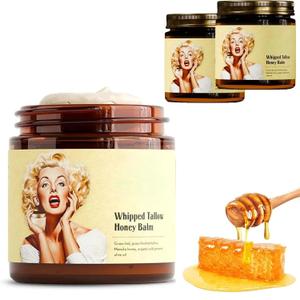 Whipped Beef Tallow and Honey Balm,Tallow Honey Balm,Tallow Face Moisturizer,Grass Fed Grass Finished Face Cream,Hydrates and Nourishes the Skin (2)