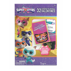 Disney Jr Super Kitties Scratch to Reveal Valentine Cards, Pack of 10 