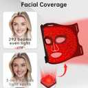 Infrared Red Light Therapy Mask: High Energy Skincare Device for Glowing Skin Ultra-Thin 1.8mm 4.6oz, 830nm 633nm 590nm, Cordless Red Light Therapy for Face Luxury Gift - Generation II Updated