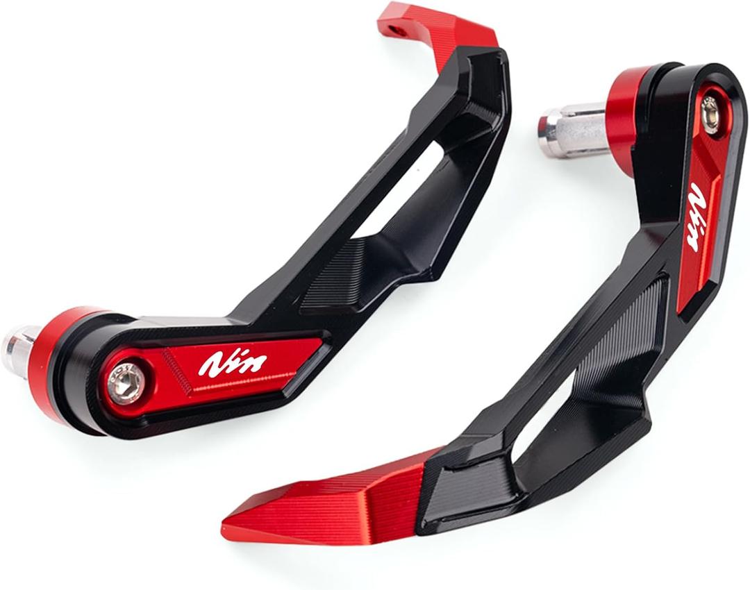 Motorcycle Handguards Compatible with 2025 Ninja 500 SE Ninja 400 300 250R 2026 ZX6R ZX10R ZX4RR ZX14R Ninja 1100SX 1000SX CNC Brake Clutch Lever Guards Protector (Red)