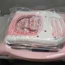 5 in 1 Foldable Baby Walker, Activity Baby Walker-Baby Bouncer, Rocker, Activity Center,Seat and Push Walker,Detachable Trampoline Mat, Adjustable Speed Rear Wheels and Height,Ages 6-18 Months(Pink)