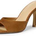 The Drop Women's Mandy Pointed-Toe Heeled Sandal (8, Cognac Micro)