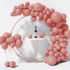 130PCS Dusty Pink Balloons Different Sizes 18" 12" 10" 5" Balloon Garland Arch Kit perfect for Birthday Party, Graduation, Baby Shower, Wedding, Holiday Decoration, Anniversary (Dusty Pink Balloons)