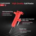 Set of 3 Upgraded Ignition Coil Pack 6 Spark Plug 3 Wire Set Compatible with 2009 2010 2011 2012 Dodge Jeep 1500 Dakota Durrango Nitro Raider Grand Cherokee Liberty 3.7L V6 Replace UF640 4504