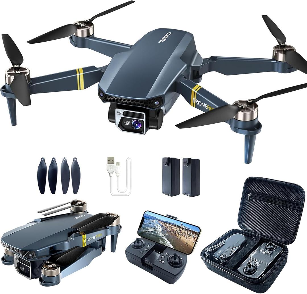 Brushless Super Endurance Foldable Drone with Camera for Beginners60+ min Flight Time, WiFi FPV Quadcopter with 120Wide-Angle 4K HD Camera, Brushless Motor, Auto Hover, Follow Me (2 Batteries)