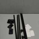 Black Curtain Rods for Windows 30 to 90 Inches,5/8 Inch Diameter Renter Friendly Adjustable Curtain Rods with Adhesive Brackets,No Drilling