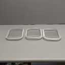 3 Pack Clear Hard Shell Zipper Case - Clear Waterproof Cosmetic Bag with Zipper, Kid's Toy Storage Organizer Bins, Charging Cables, creative journaling, painting brushes, Threads, Sketch Supplies (White)