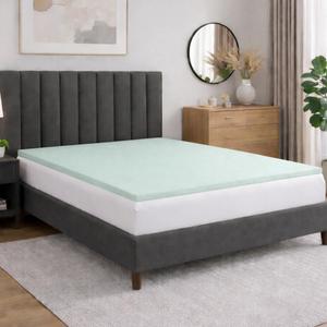 1-Inch High Density Medium Firm Foam Mattress Topper, CertiPUR-US Certified for Superior Comfort and Support, Twin, Green