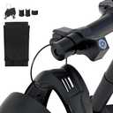 Helmet & Motorcycle Lock Combo - Brake Lock Anti-Theft for Mopeds, Motorbikes, ATVs, Dirt Bikes & Street Bikes (Black)