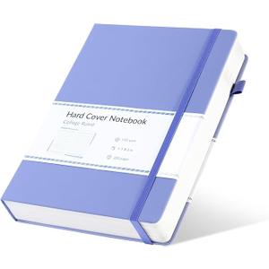 CAGIE Lined Journal Notebook for Women Men 320 Pages 100 Gsm Paper Thick Journaling Notebooks A5 Leather Journals for Writing Hardcover Journal Supplies for Work Note Taking Diary, 5.7x8.3 In, Purple