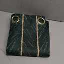 1 Pair American Luxury Retro Fish Bone Drapes Room Darkening Green and Gold Curtains for Living Room Bedroom (Green,54"x84")