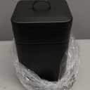 CEROELDA Small Trash Can with Lid-5L/1.3 Gal,Stainless Steel Outdoor Dog Poop Garbage Can-Farmhouse Retro Metal Waste Bin w/Step Pedal for Bathroom Bedroom Office-Soft Close-Black