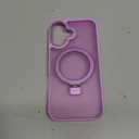 Magnetic for iPhone 17 Case with Ring Stand, [10 FT Drop Protection] [Velvety Touch] Slim Translucent Matte Back Shockproof Phone Case for iPhone 17 6.3'', Lavender